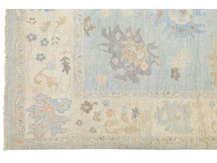 Modern Oushak Wool Rug 12 X 15