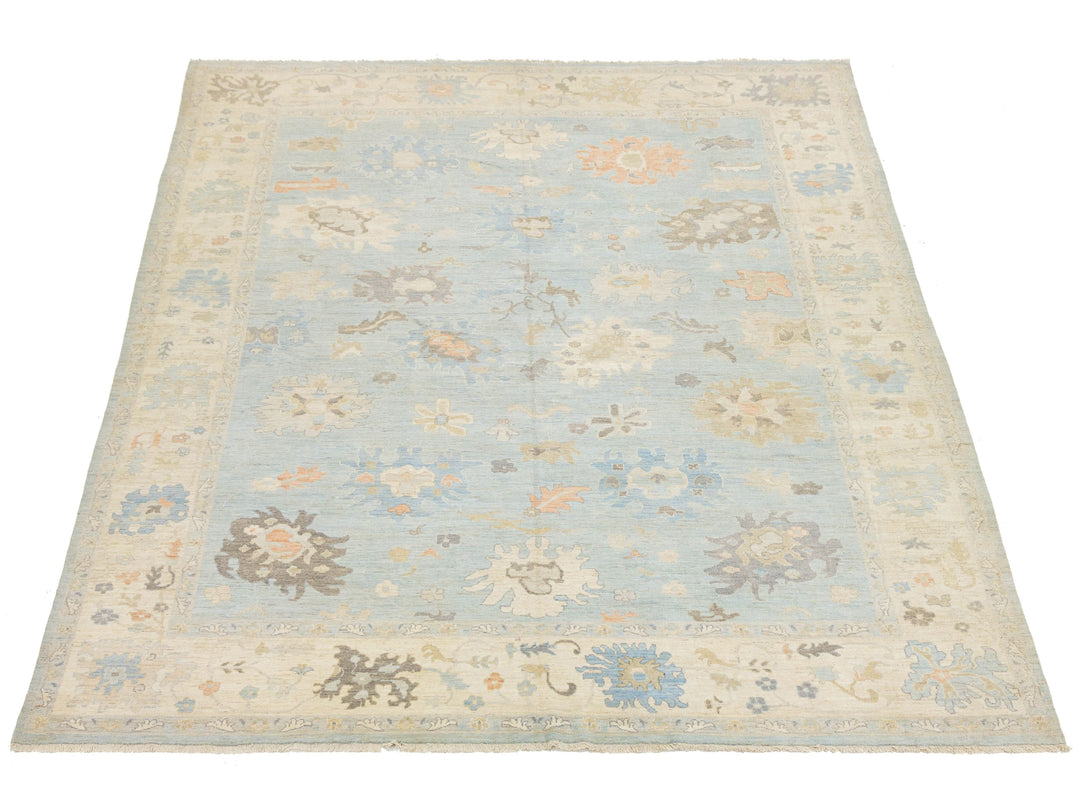 Modern Oushak Wool Rug 12 X 15