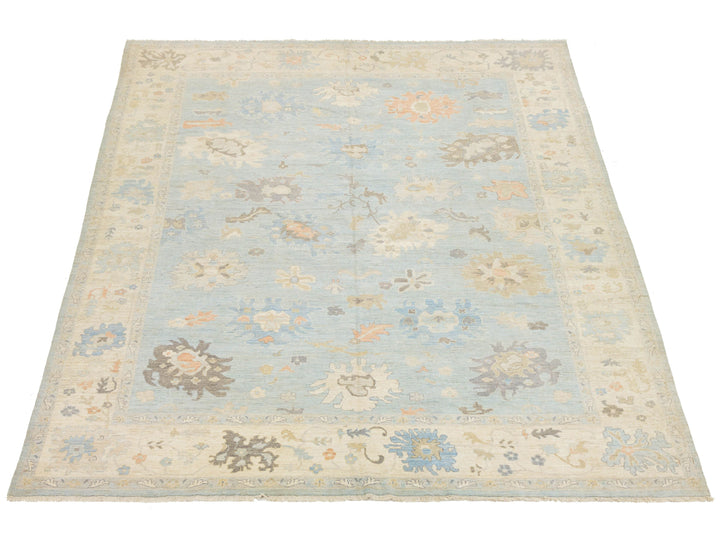 Modern Oushak Wool Rug 12 X 15