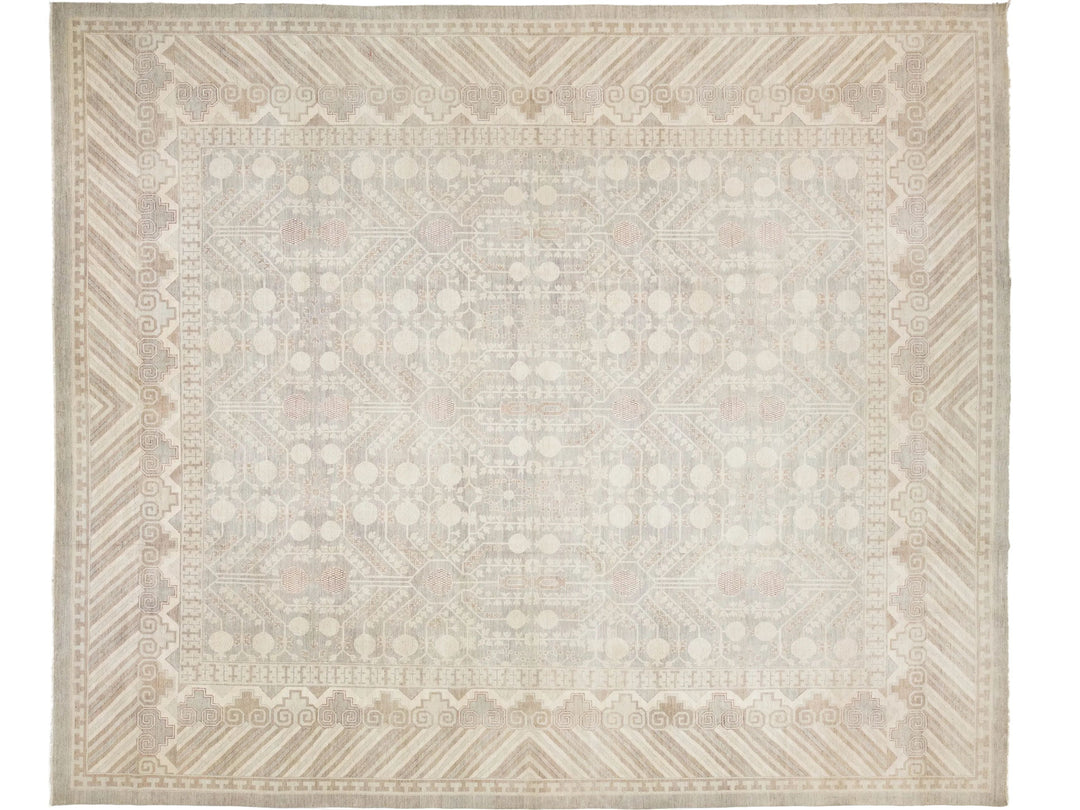 Modern Khotan Wool Rug 17 X 20