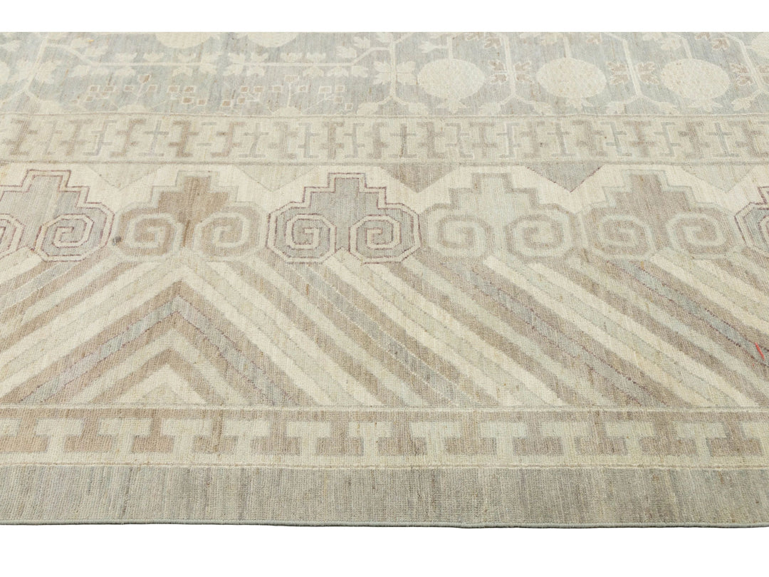 Modern Khotan Wool Rug 17 X 20