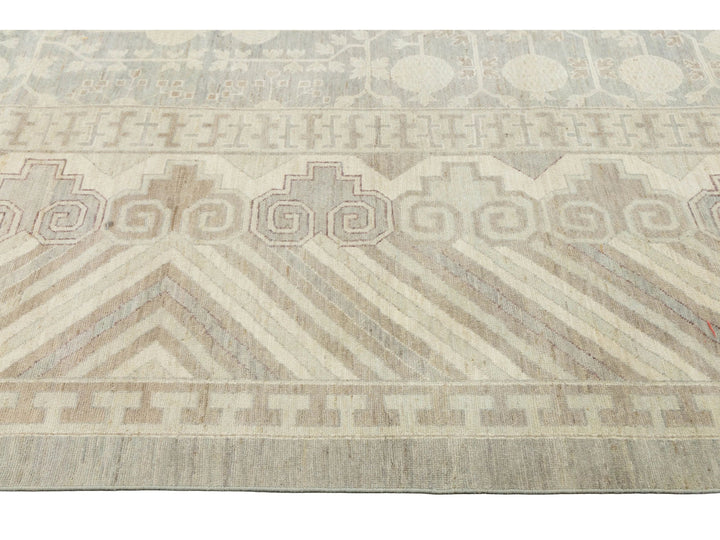 Modern Khotan Wool Rug 17 X 20