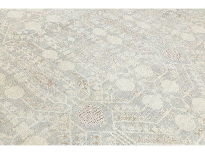 Modern Khotan Wool Rug 17 X 20