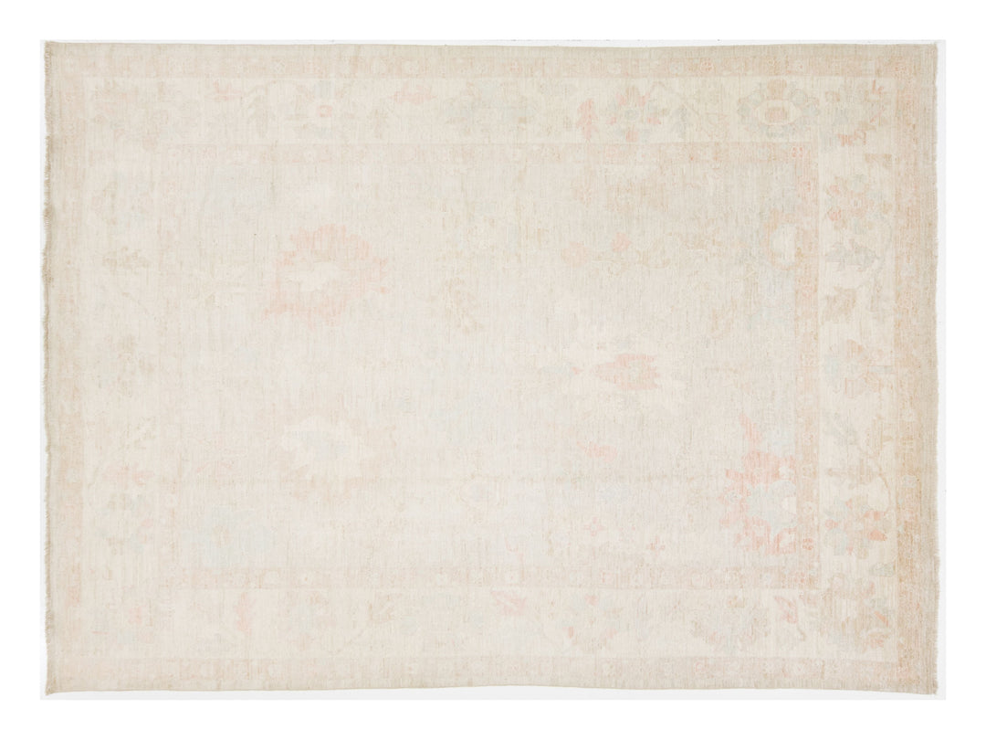 Modern Oushak Wool Rug 10 X 13