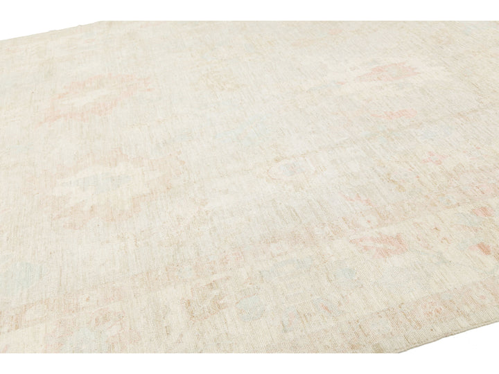 Modern Oushak Wool Rug 10 X 13