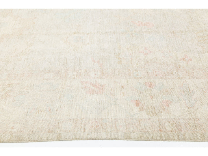 Modern Oushak Wool Rug 10 X 13