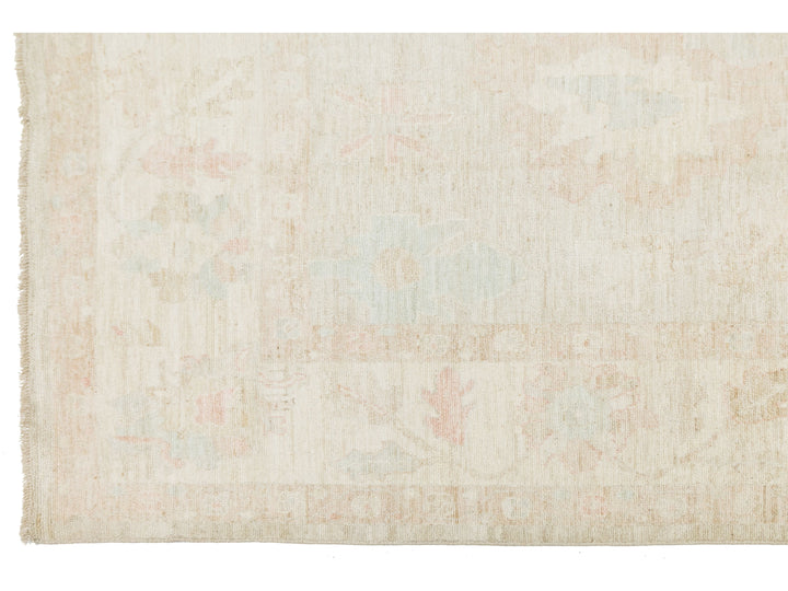 Modern Oushak Wool Rug 10 X 13