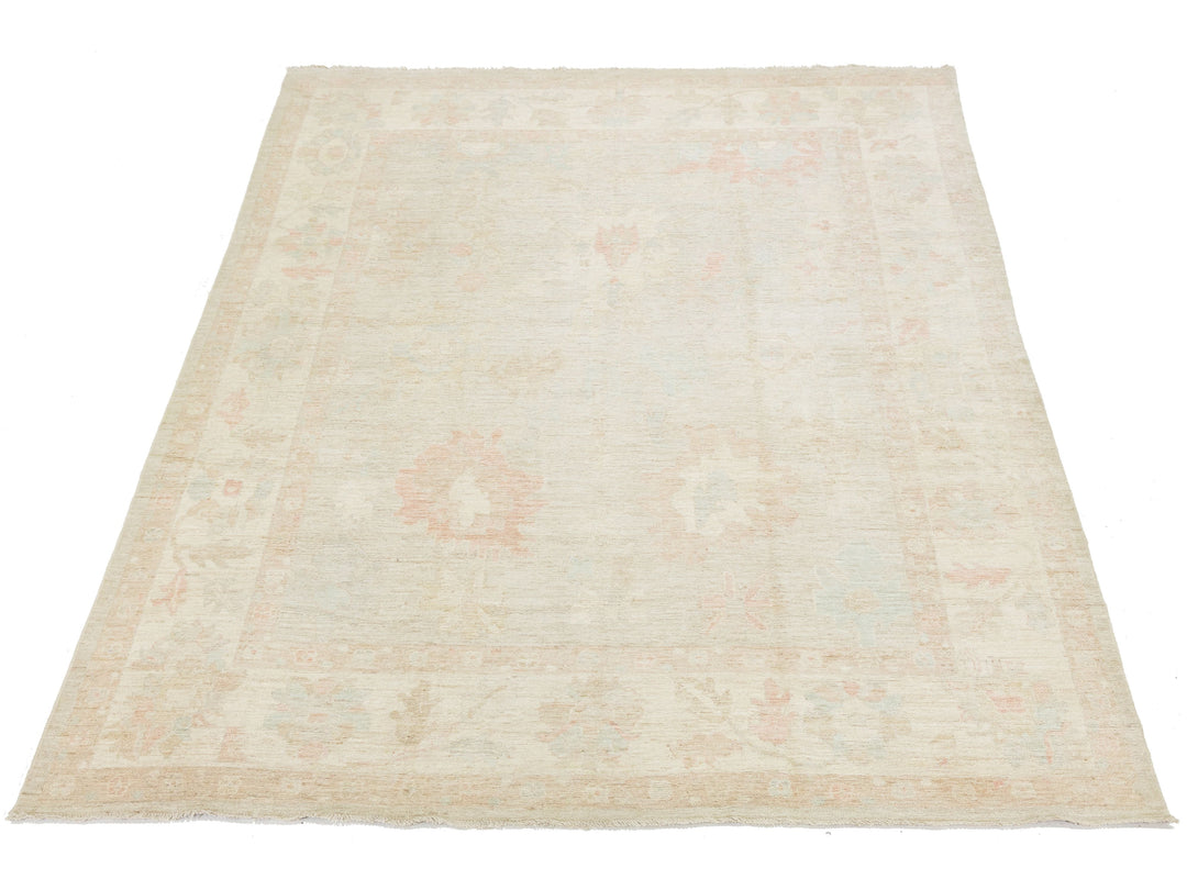 Modern Oushak Wool Rug 10 X 13
