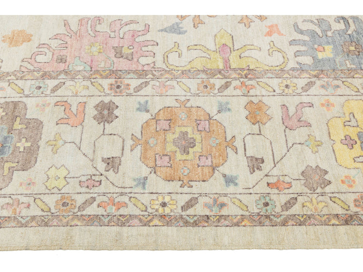 Modern Oushak Wool Rug 12 X 16