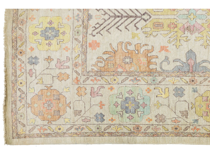 Modern Oushak Wool Rug 12 X 16