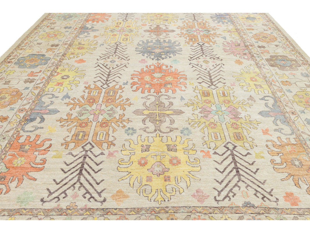 Modern Oushak Wool Rug 12 X 16
