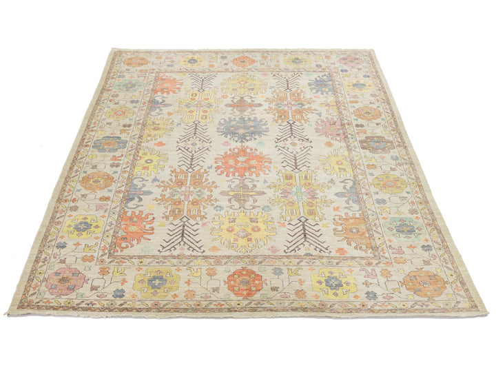 Modern Oushak Wool Rug 12 X 16