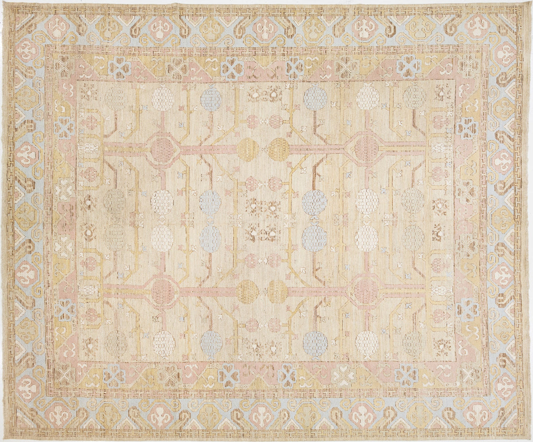 Modern Khotan Wool Rug 13 X 15