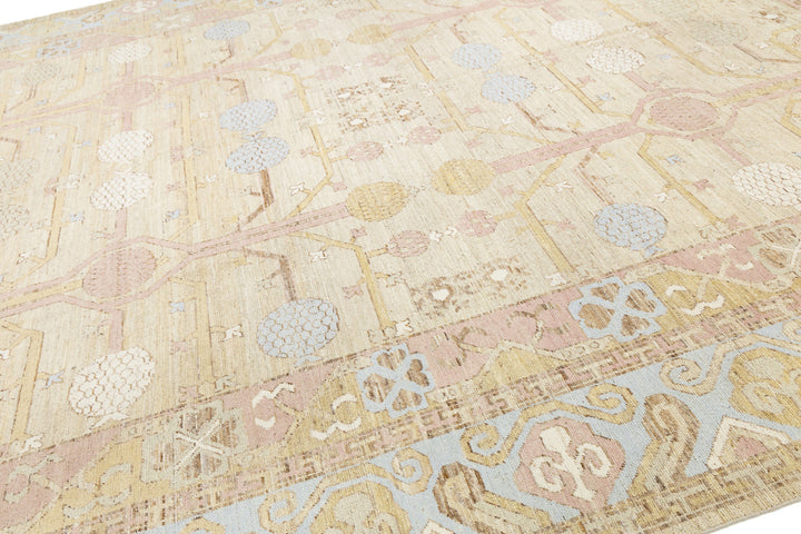 Modern Khotan Wool Rug 13 X 15
