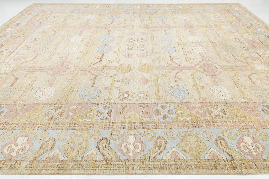 Modern Khotan Wool Rug 13 X 15