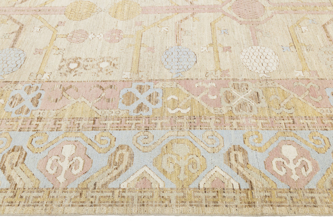 Modern Khotan Wool Rug 13 X 15