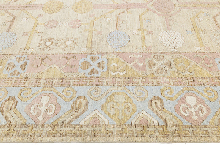 Modern Khotan Wool Rug 13 X 15