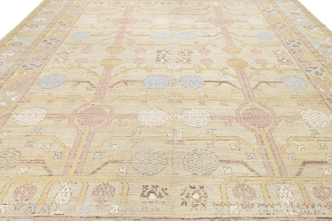 Modern Khotan Wool Rug 13 X 15
