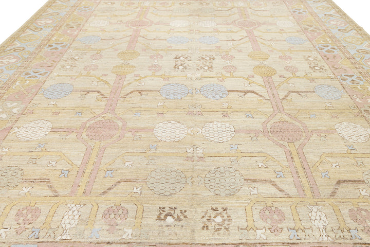 Modern Khotan Wool Rug 13 X 15