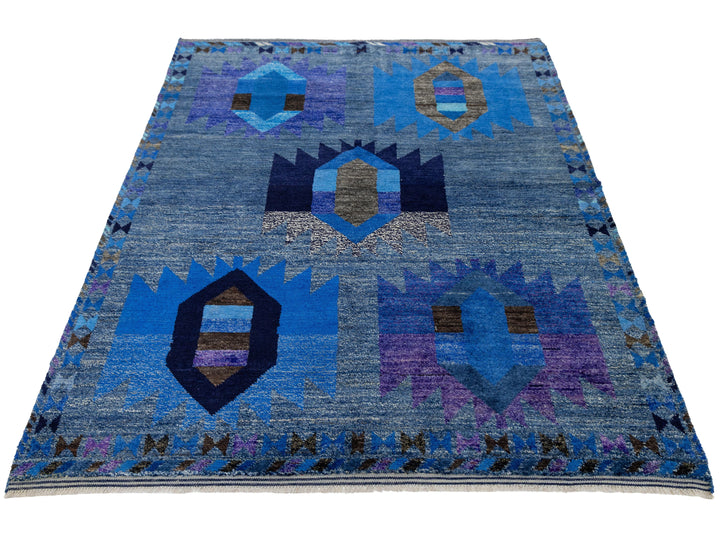 Modern Baluch Wool Rug 6 X 8