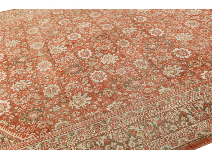 Antique Persian Mahal Wool Rug 10 X 13