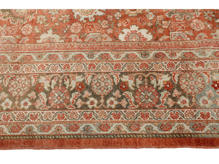 Antique Persian Mahal Wool Rug 10 X 13
