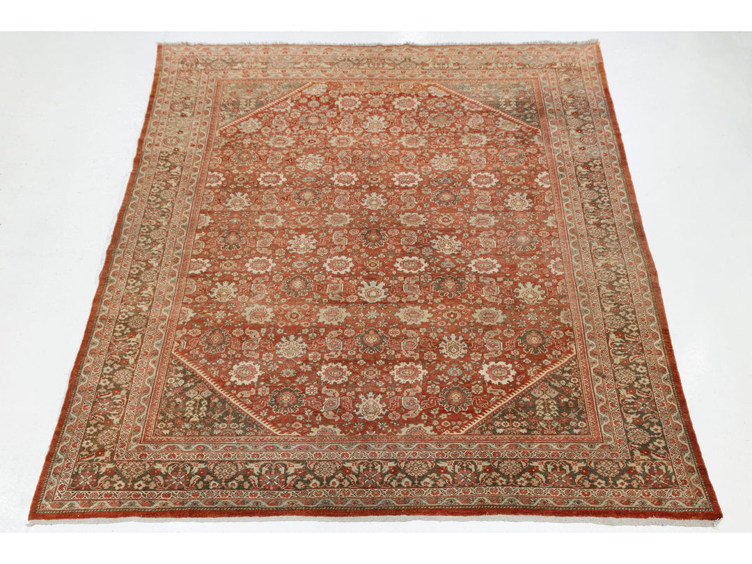 Antique Persian Mahal Wool Rug 10 X 13
