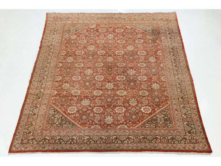 Antique Persian Mahal Wool Rug 10 X 13