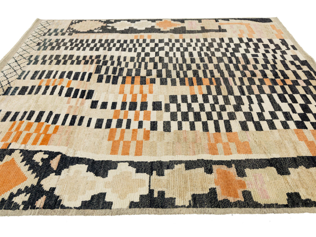 Modern Moroccan Wool Rug 8 X 10