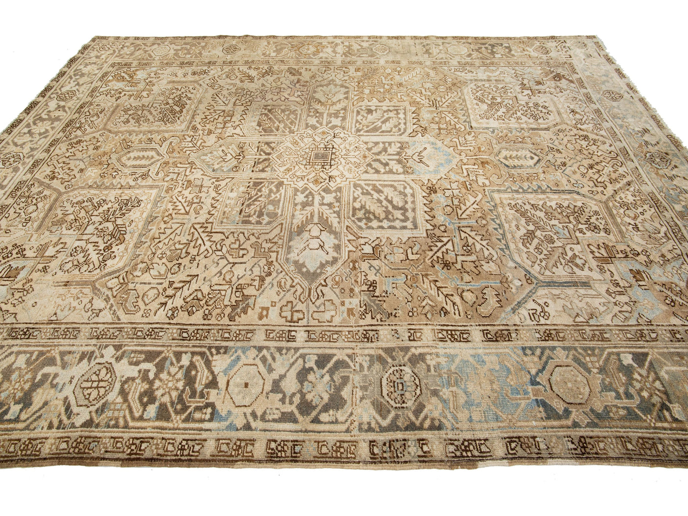 Antique Heriz Wool Rug 8 X 10