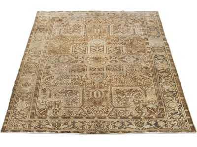 Antique Heriz Wool Rug 8 X 10