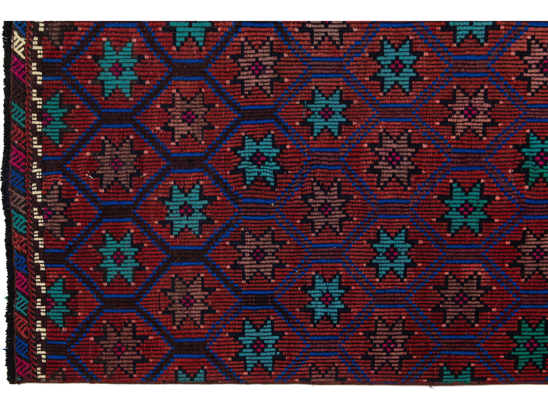 Vintage Kilim Flatweave Wool Runner 3 X 12