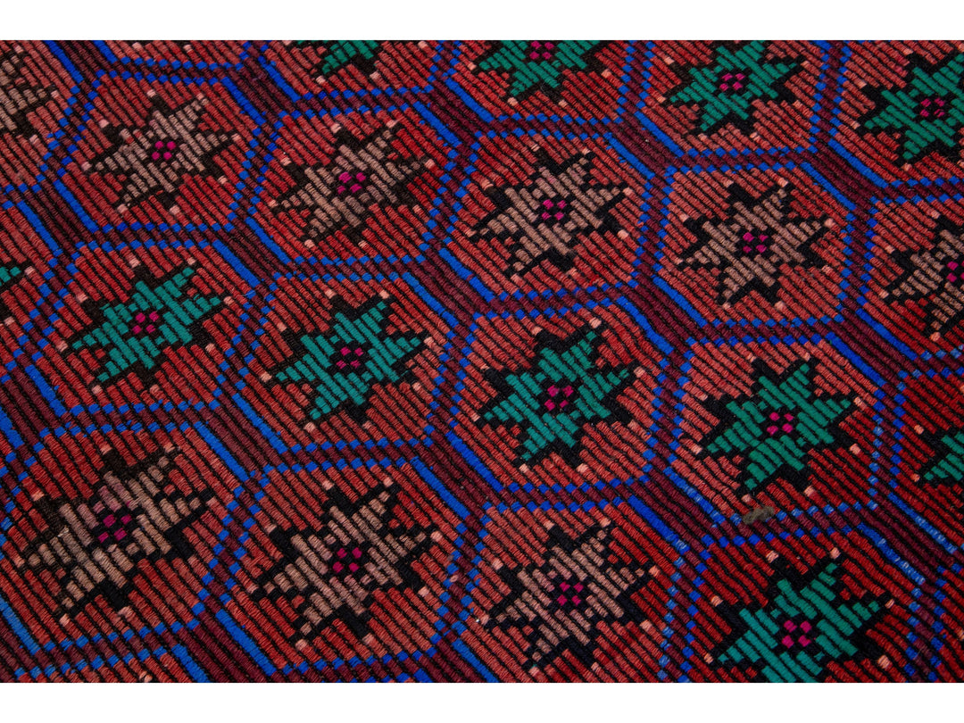 Vintage Kilim Flatweave Wool Runner 3 X 12