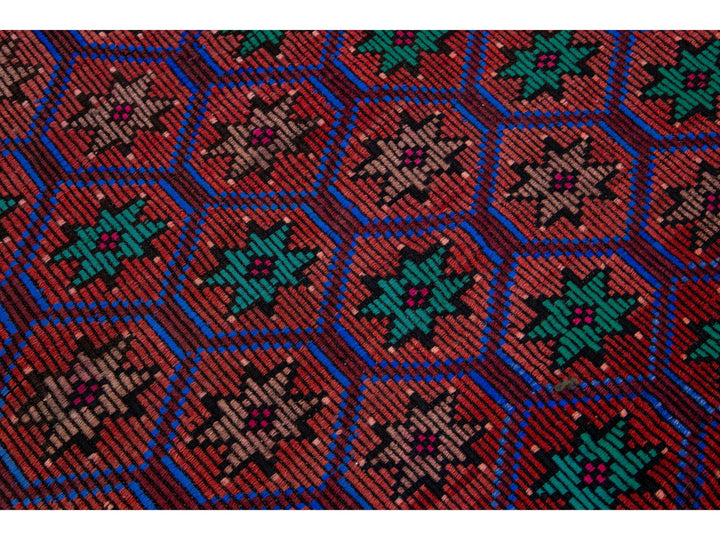 Vintage Kilim Flatweave Wool Runner 3 X 12