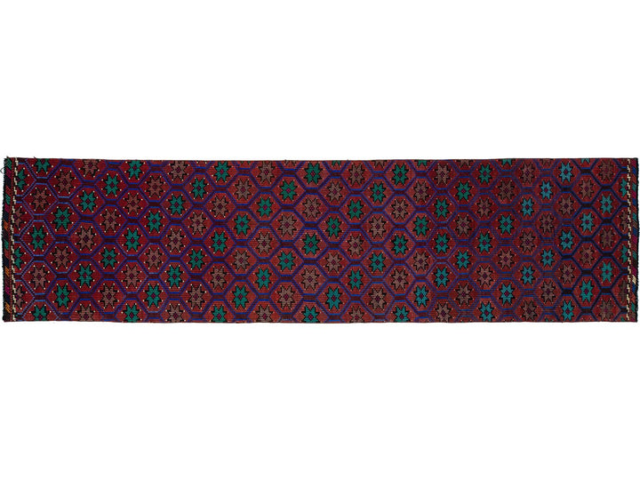 Vintage Kilim Flatweave Wool Runner 3 X 12