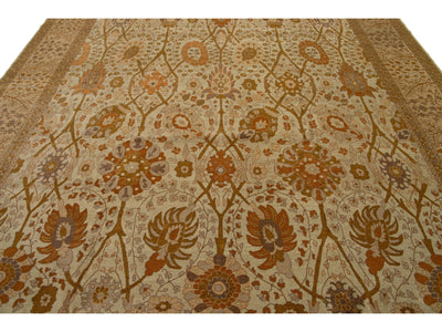 Antique Tabriz Wool Rug 9 X 12