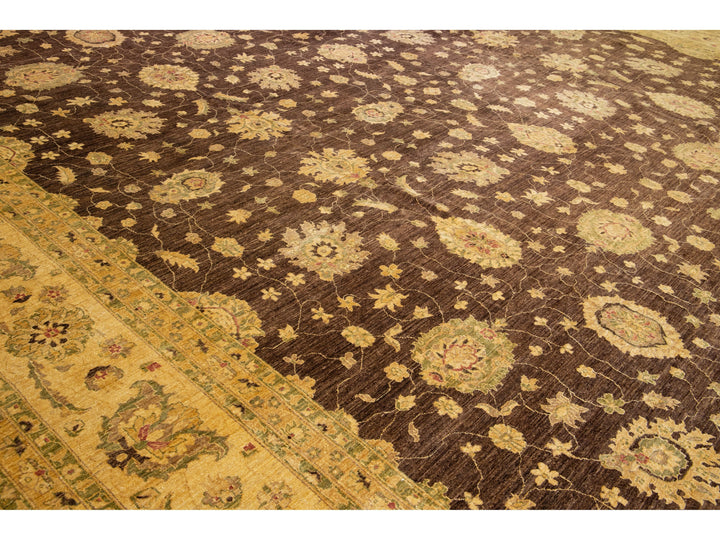Modern Peshawar Wool Rug 18 X 29
