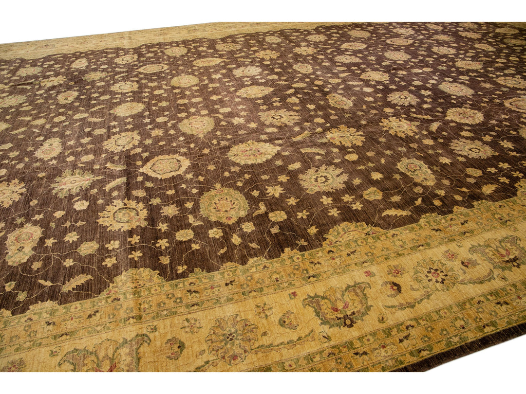 Modern Peshawar Wool Rug 18 X 29