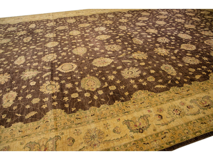 Modern Peshawar Wool Rug 18 X 29