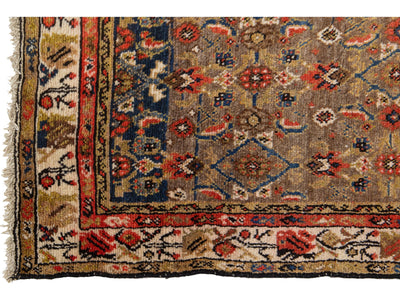 Antique Hamadan Wool Runner 3 X 14