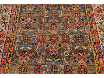 Antique Hamadan Wool Runner 3 X 14