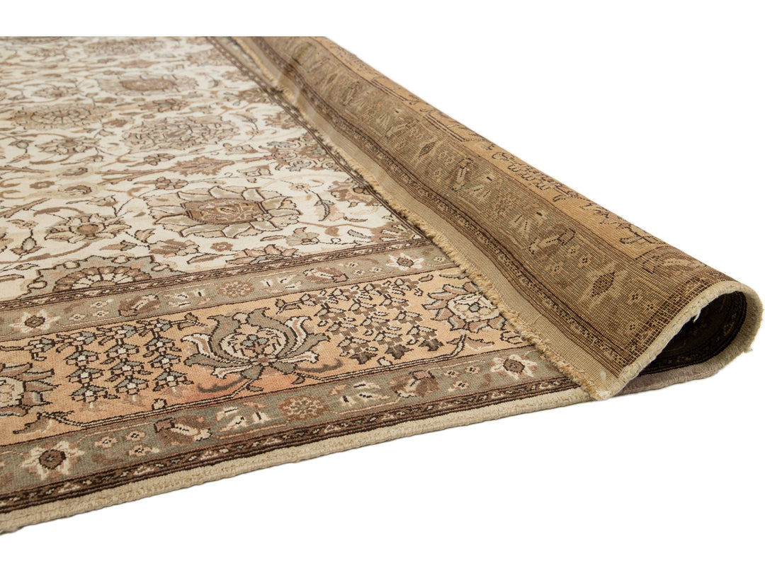 Antique Tabriz Wool Rug 10 X 13