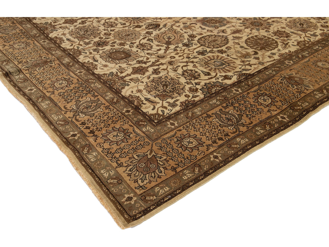 Antique Tabriz Wool Rug 10 X 13