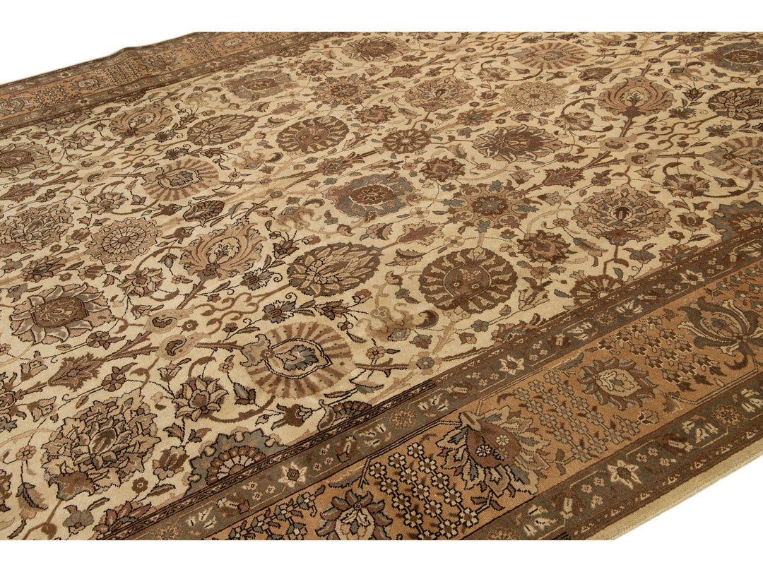 Antique Tabriz Wool Rug 10 X 13