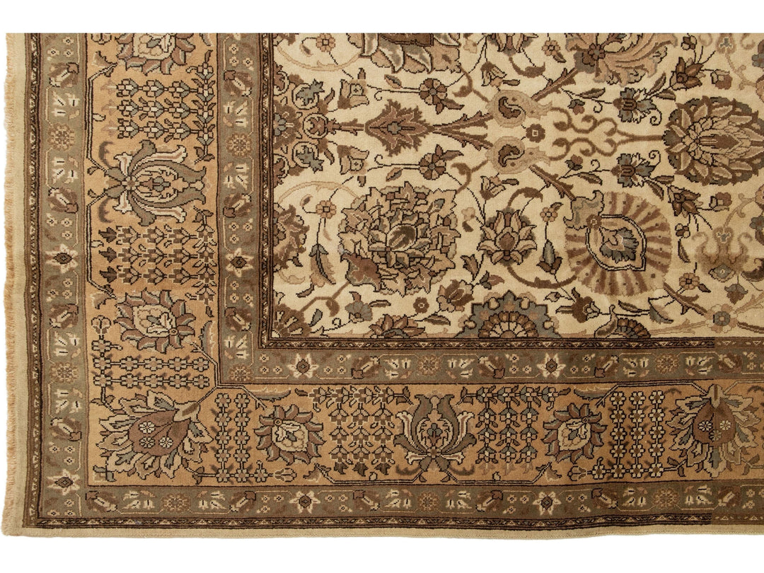 Antique Tabriz Wool Rug 10 X 13
