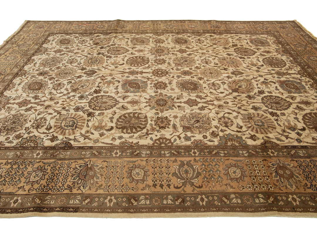 Antique Tabriz Wool Rug 10 X 13