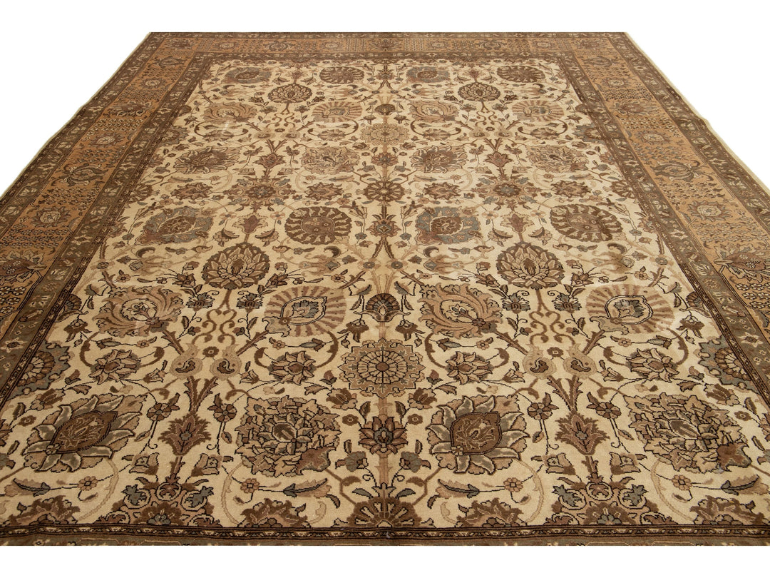 Antique Tabriz Wool Rug 10 X 13