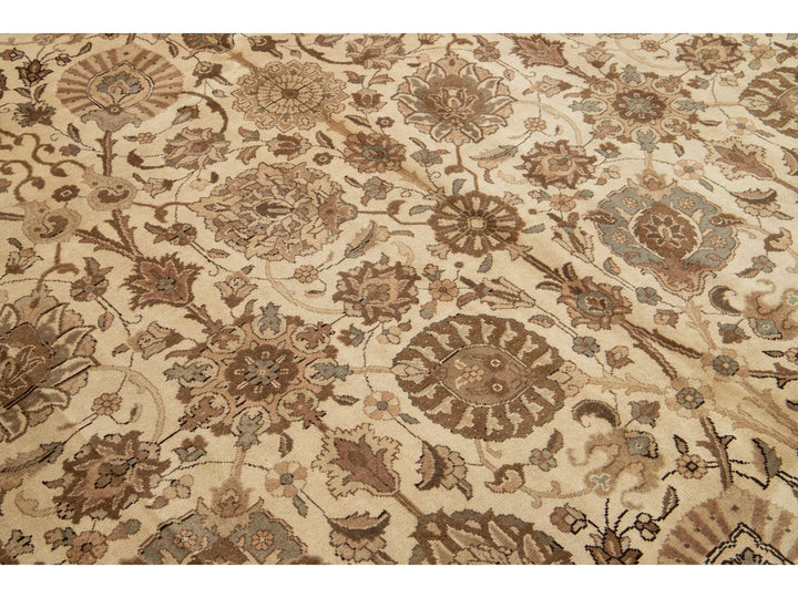 Antique Tabriz Wool Rug 10 X 13