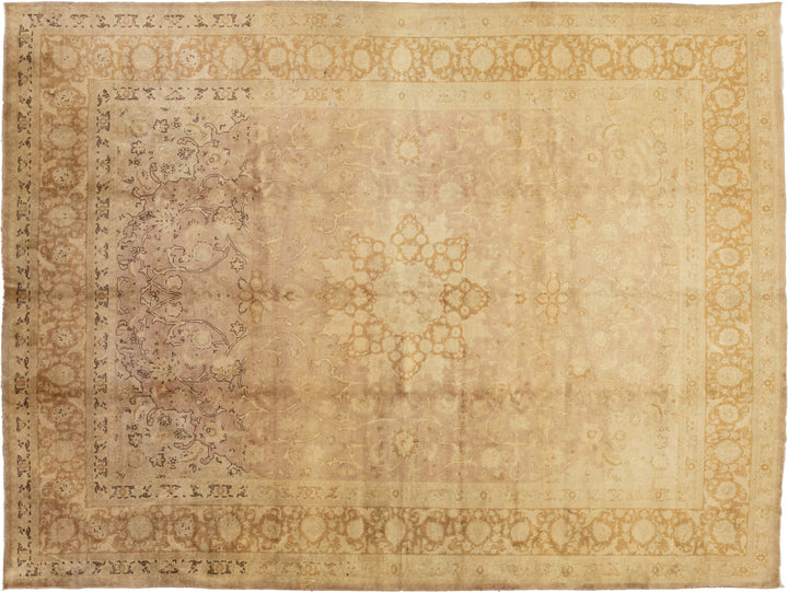 Antique Tabriz Wool Rug 10 X 13