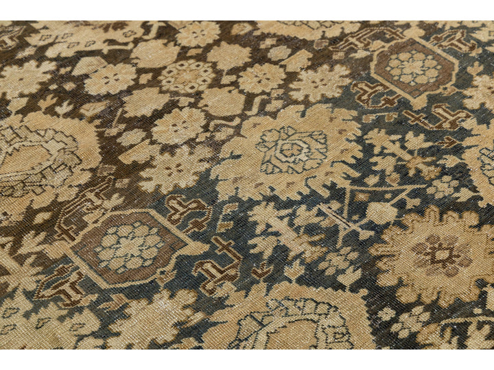 Antique Karabagh Wool Rug 7 X 18